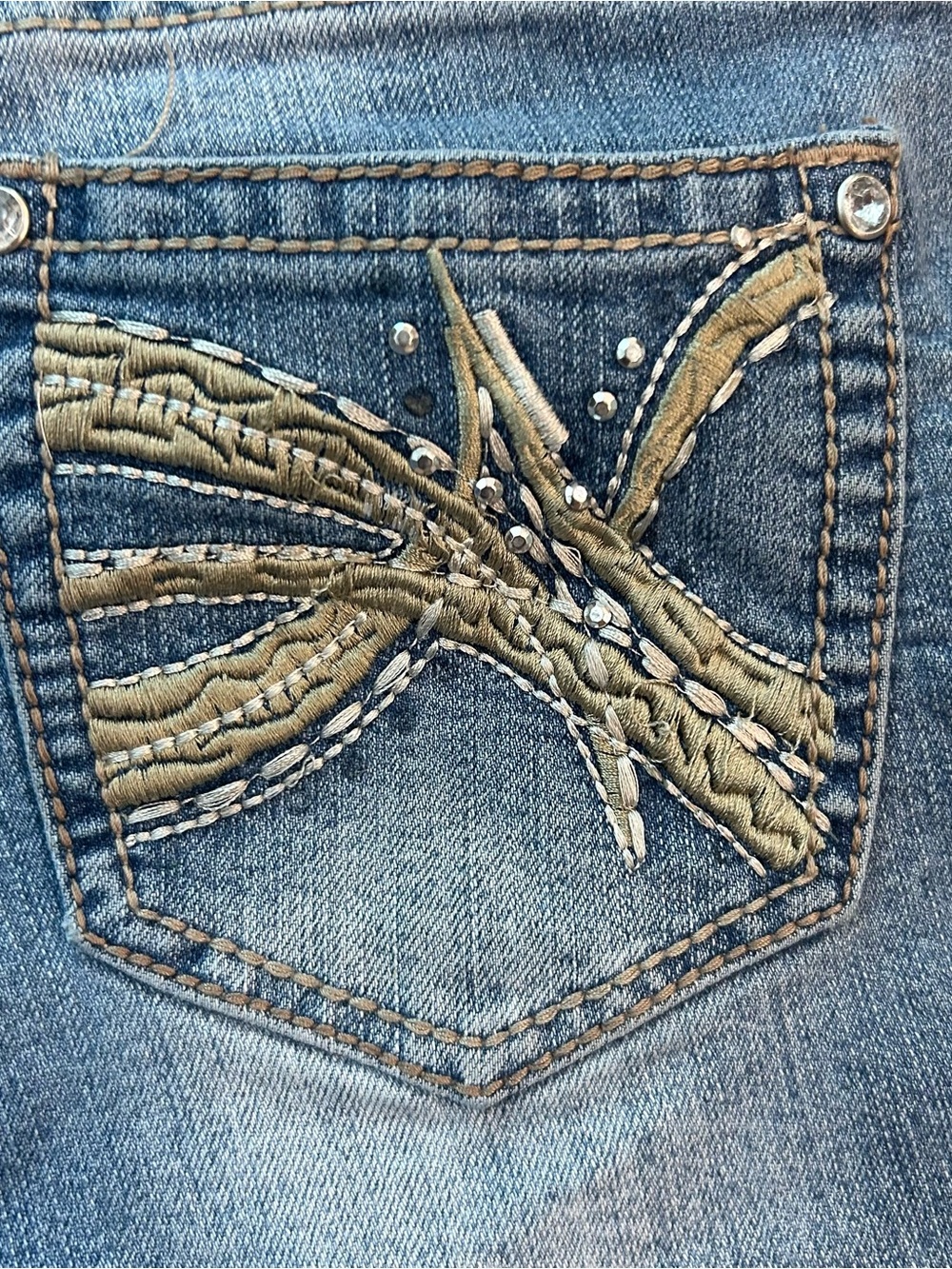 Y2K Red Rivet Embellished Low Rise Shorts - Picture 7 of 8